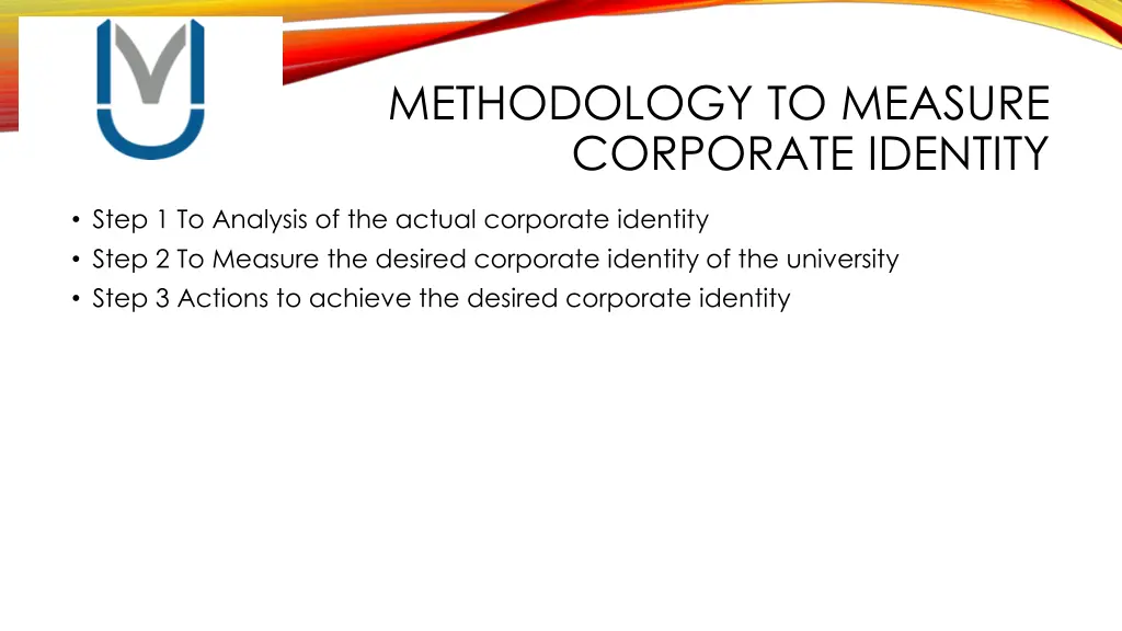 methodology to measure corporate identity