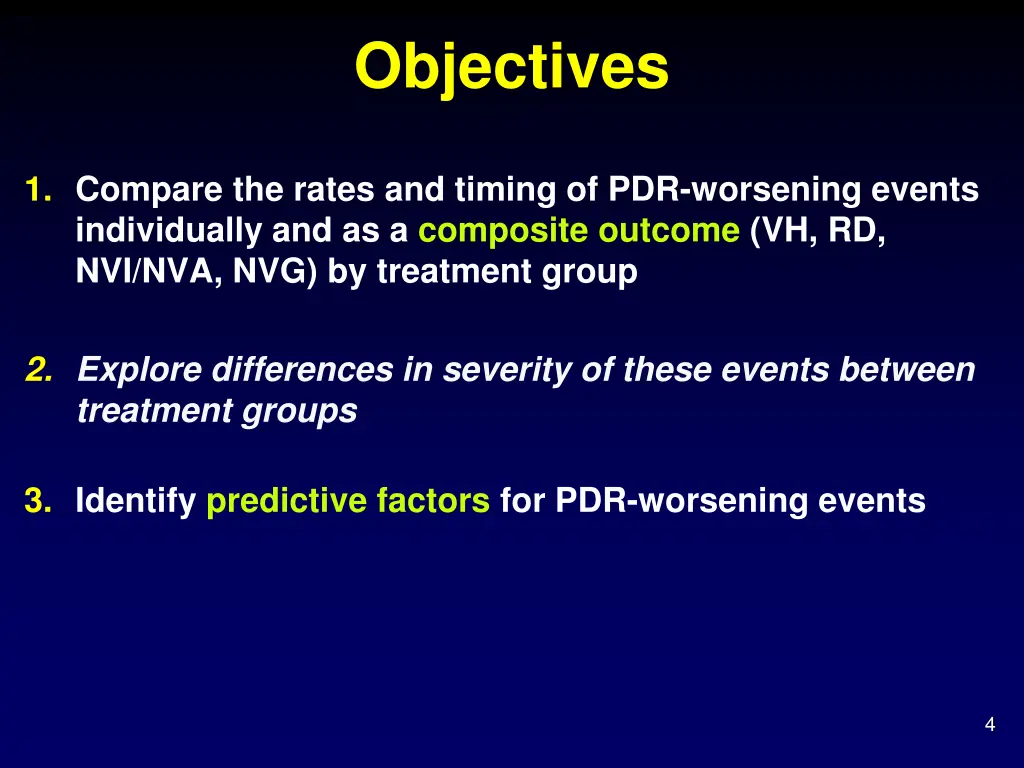 objectives