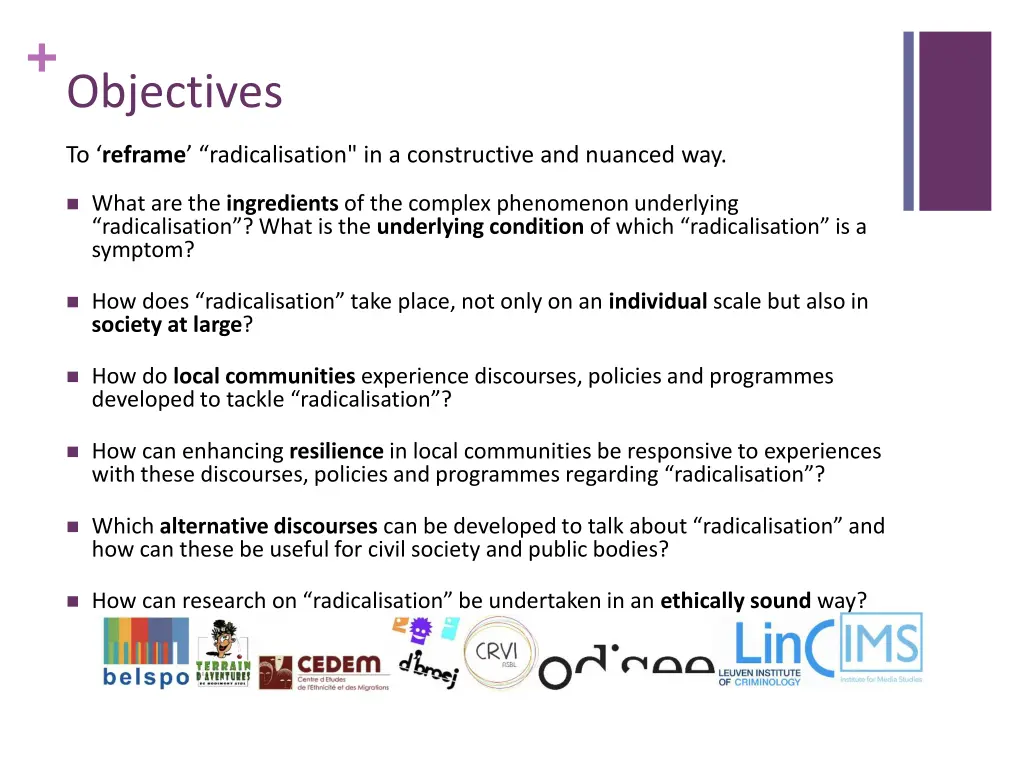 objectives