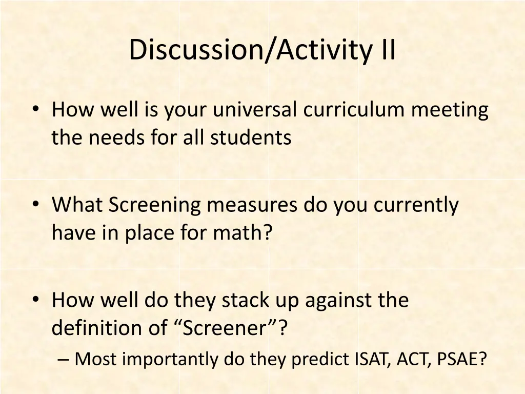 discussion activity ii