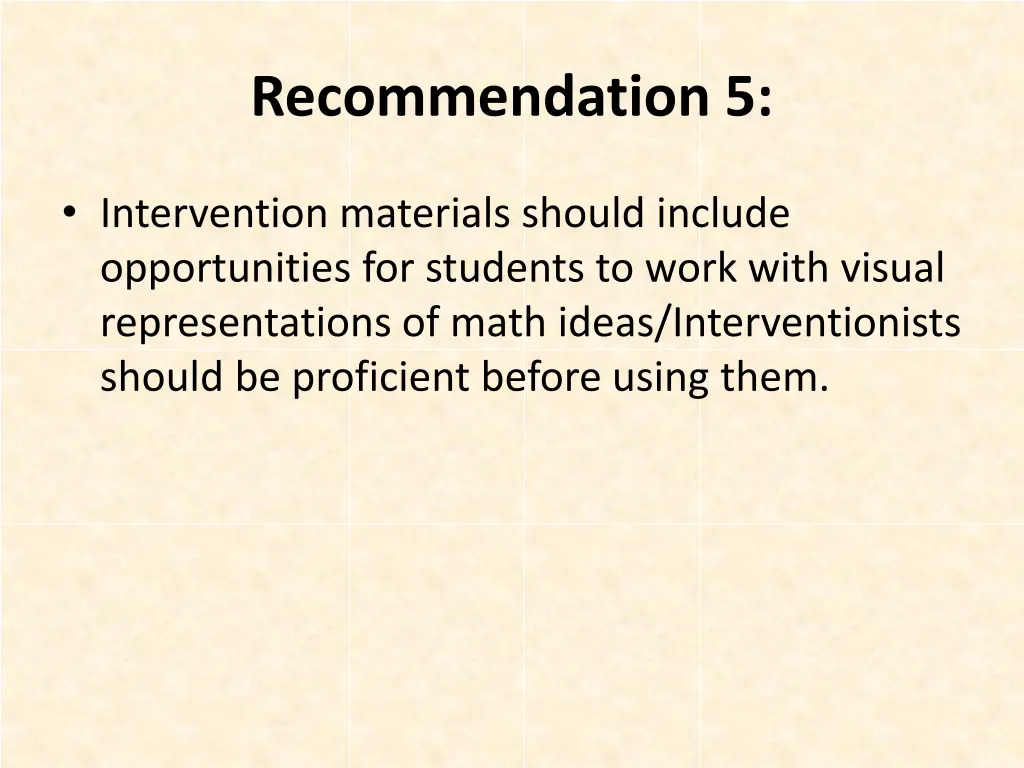 recommendation 5