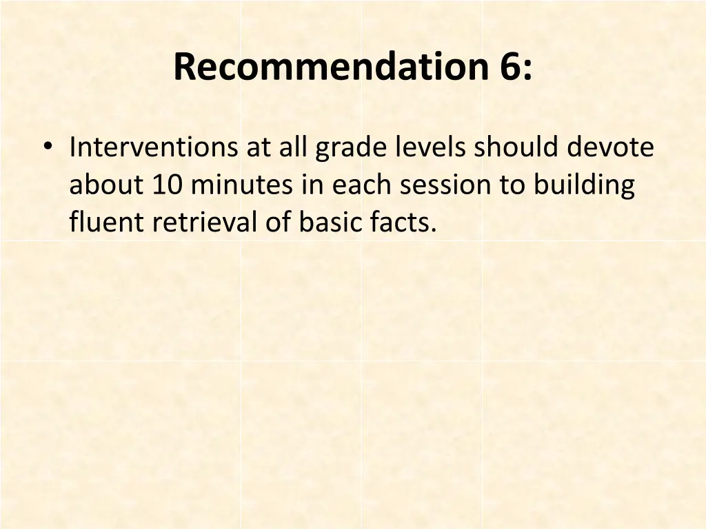 recommendation 6