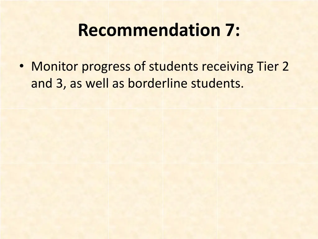 recommendation 7