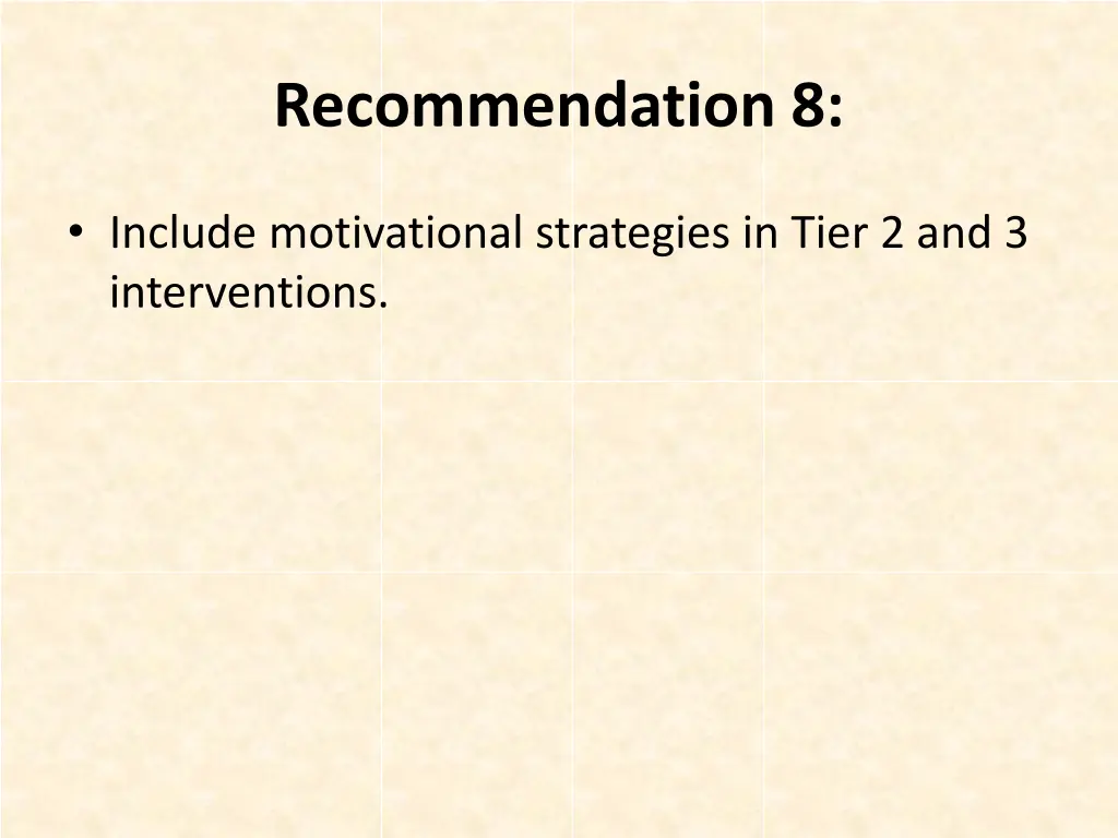 recommendation 8