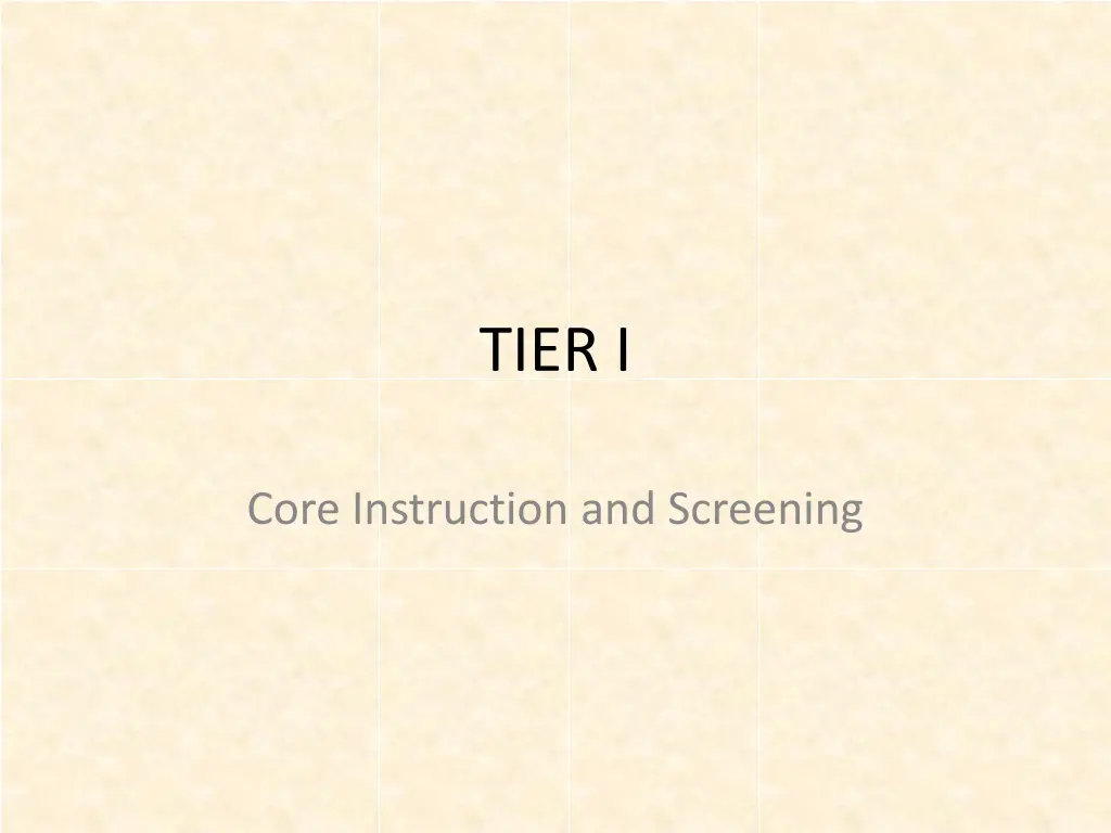 tier i