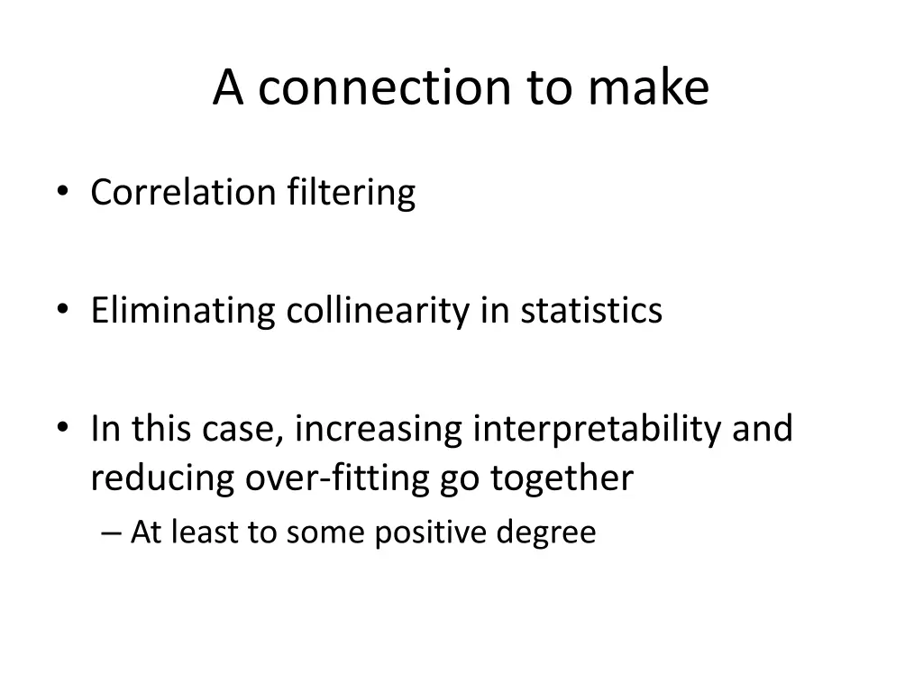 a connection to make 1