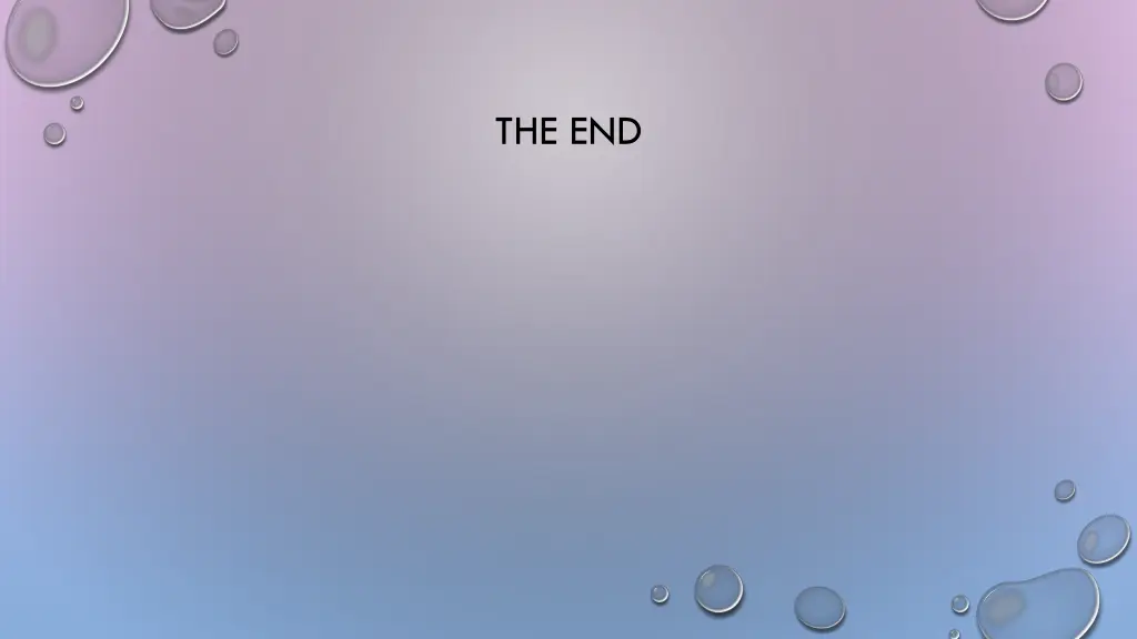 the end