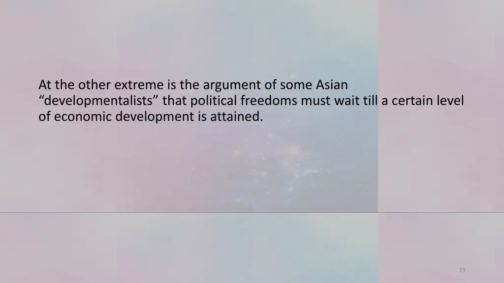 at the other extreme is the argument of some