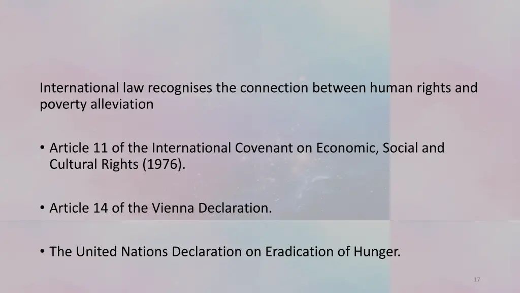 international law recognises the connection