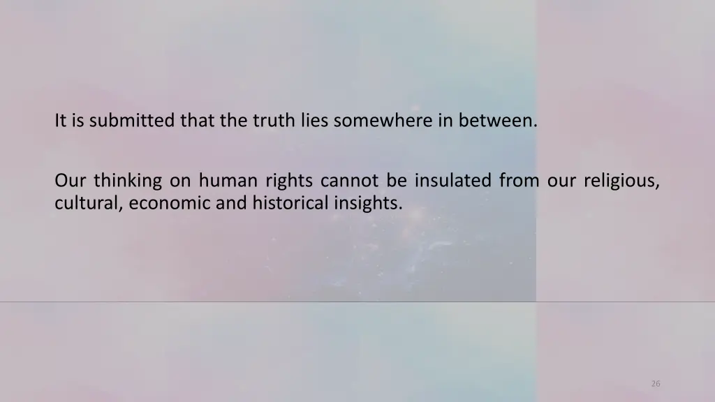 it is submitted that the truth lies somewhere