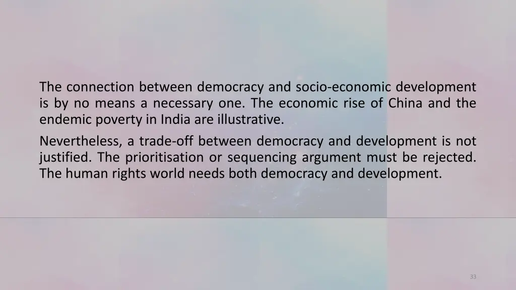 the connection between democracy and socio