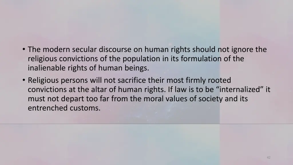 the modern secular discourse on human rights