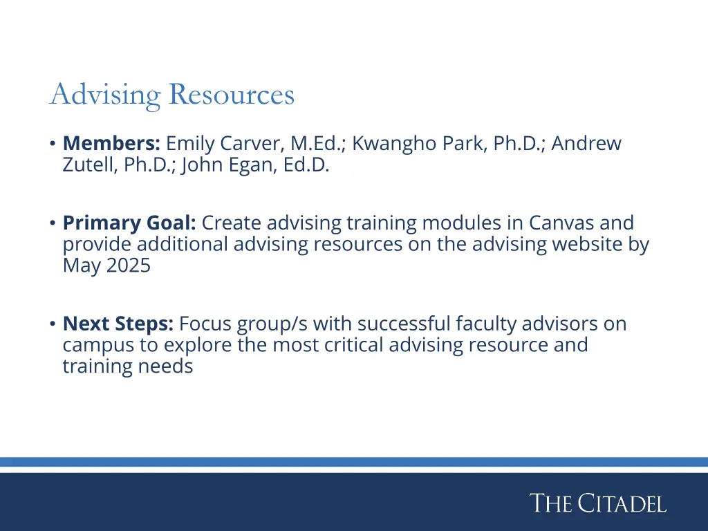 advising resources