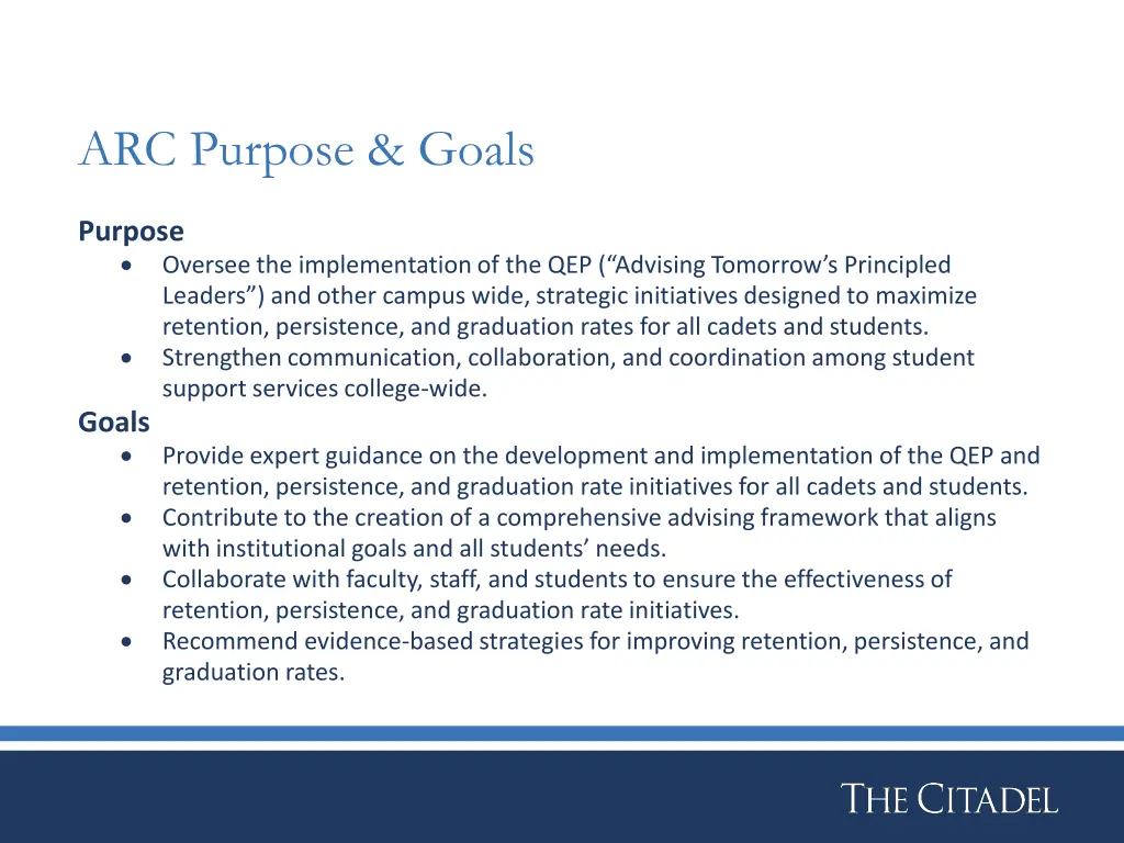 arc purpose goals