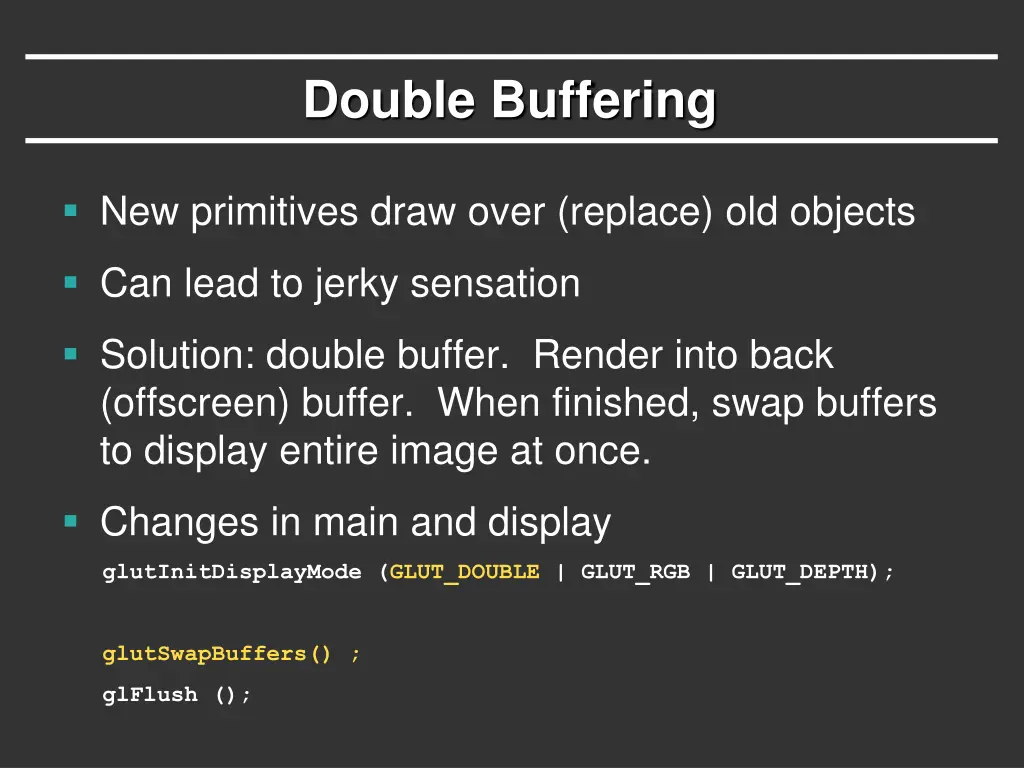 double buffering