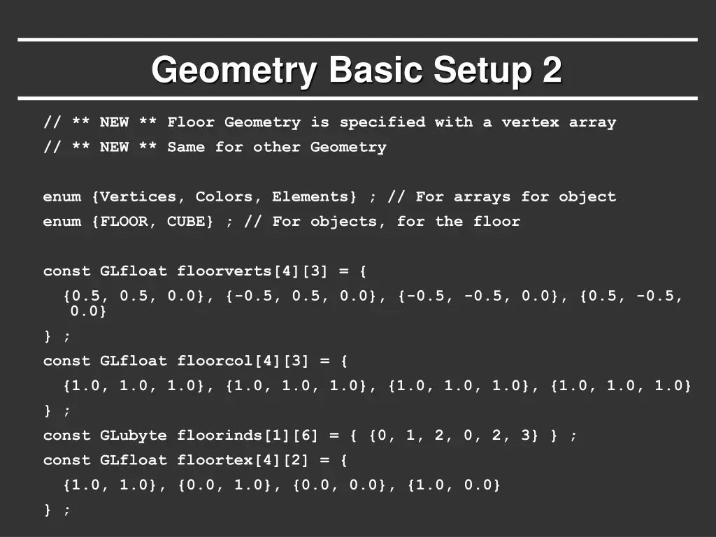 geometry basic setup 2