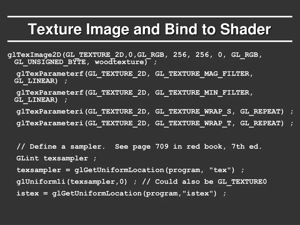texture image and bind to shader