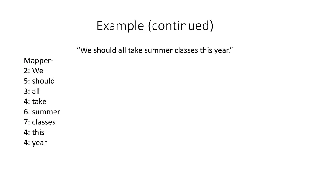example continued