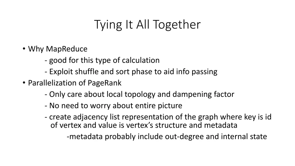 tying it all together
