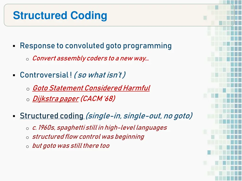structured coding