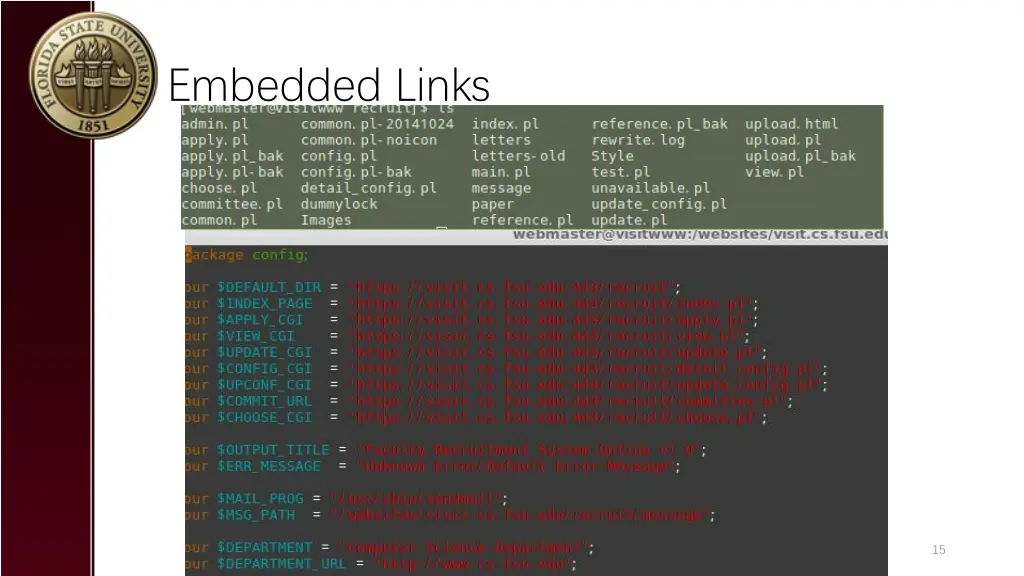 embedded links
