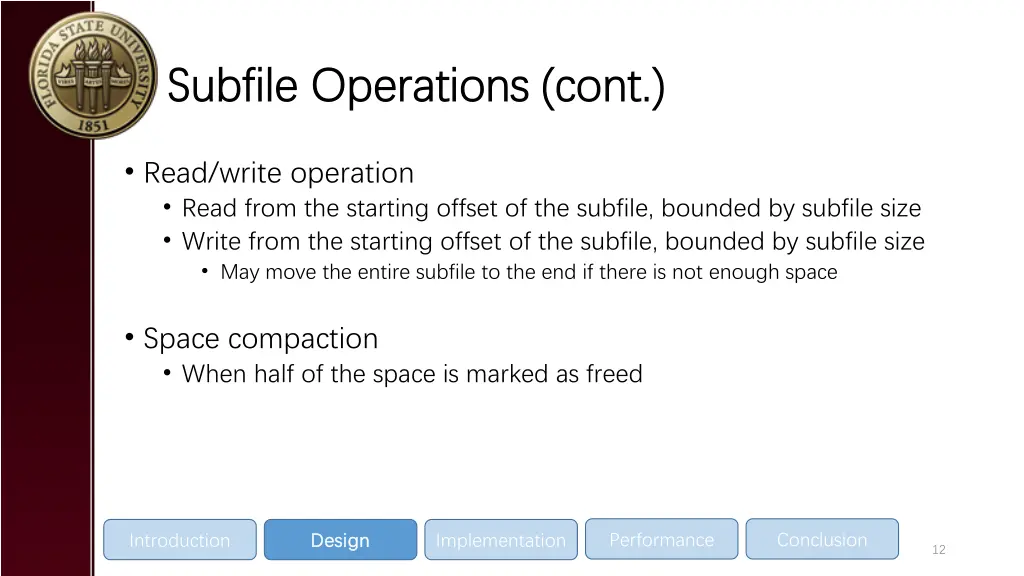 subfile subfile operations cont operations cont