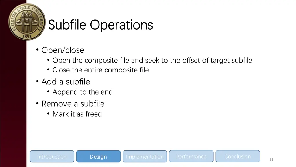 subfile subfile operations operations