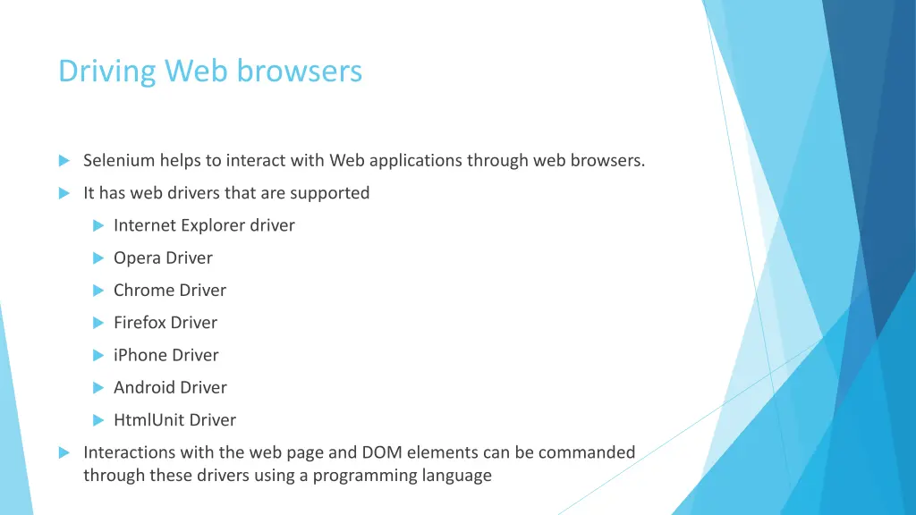 driving web browsers