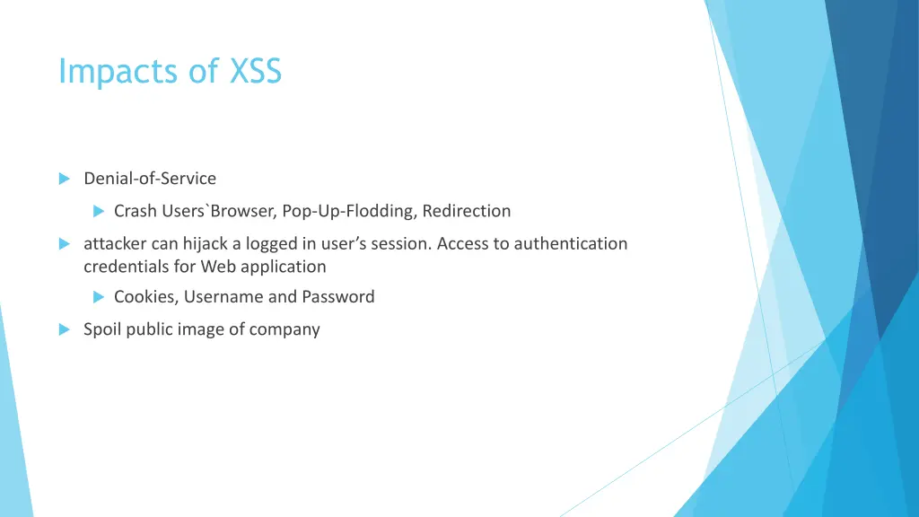 impacts of xss