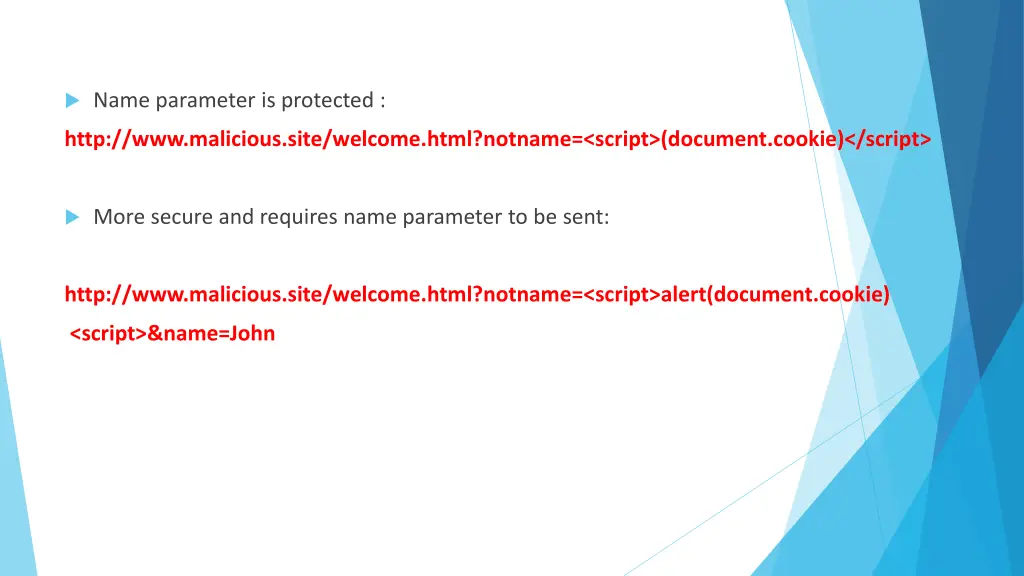 name parameter is protected