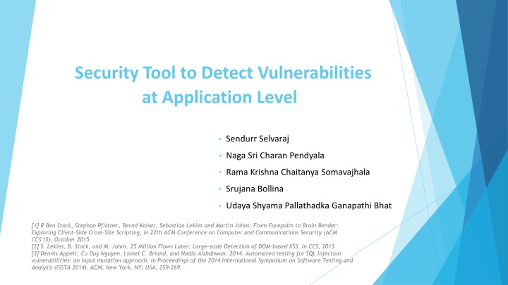 security tool to detect vulnerabilities