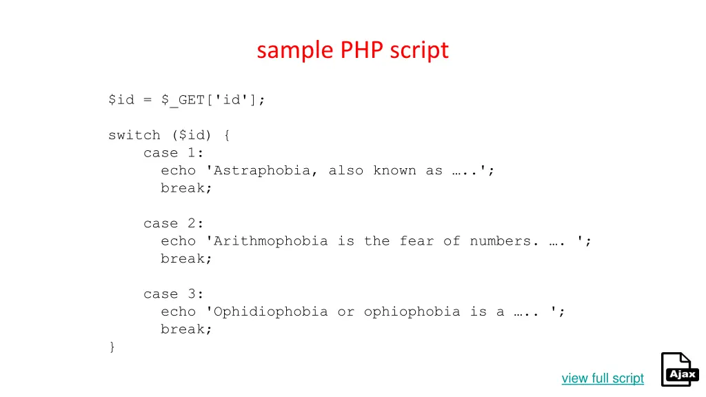 sample php script