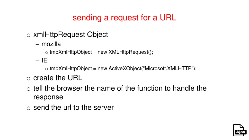 sending a request for a url