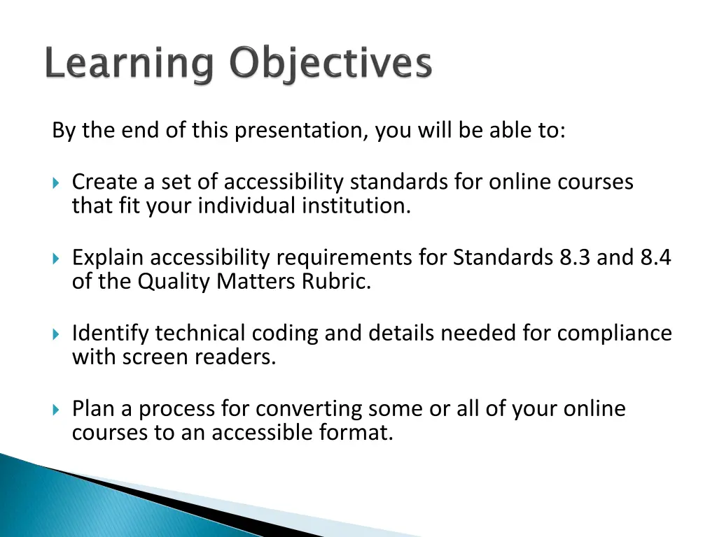 by the end of this presentation you will be able
