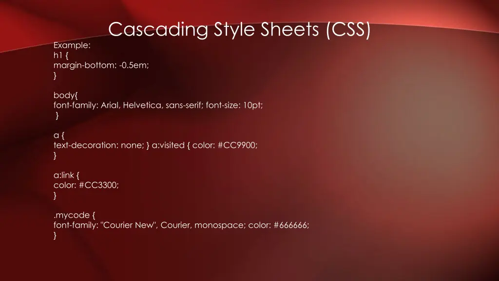 cascading style sheets css