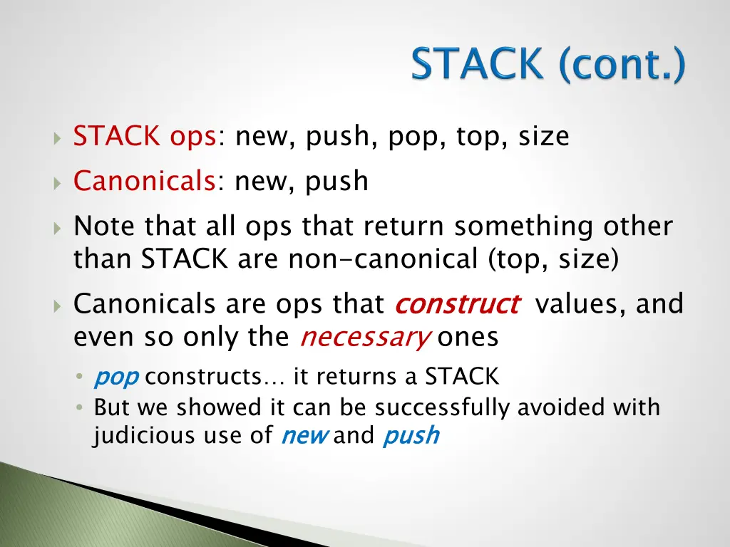 stack ops new push pop top size canonicals