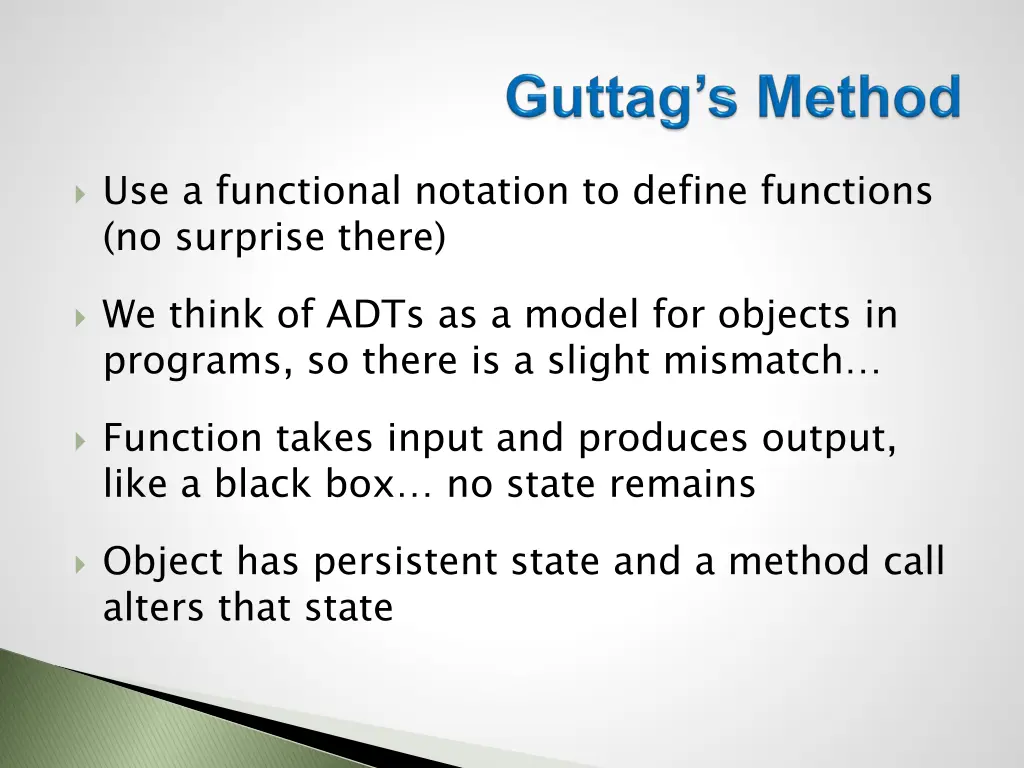 use a functional notation to define functions