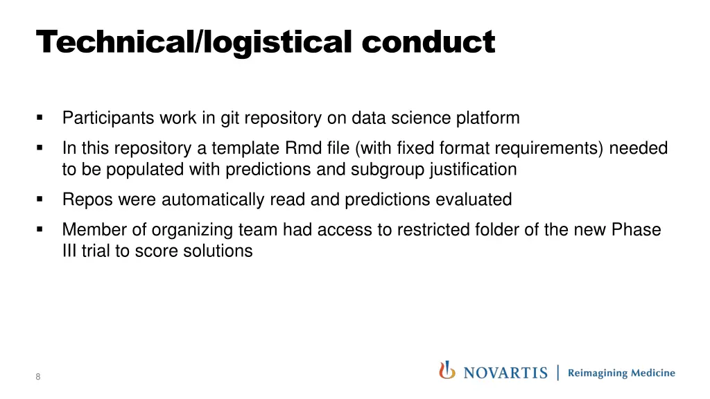 technical logistical conduct
