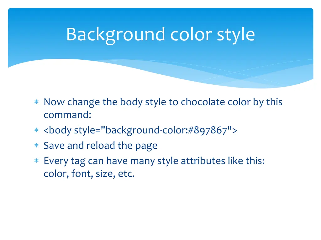 background color style