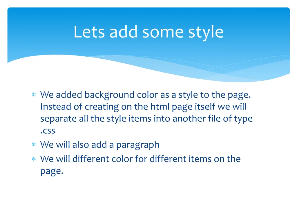 lets add some style