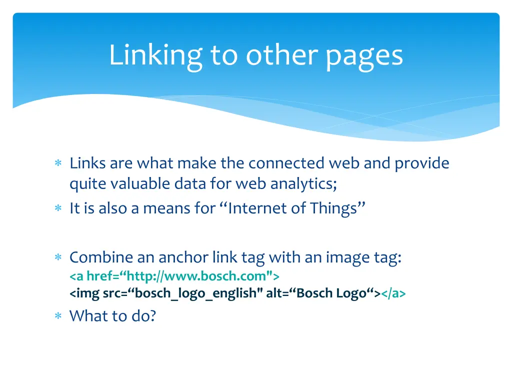 linking to other pages