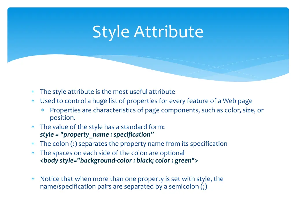 style attribute