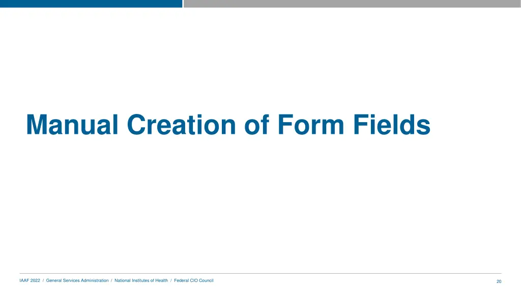 manual creation of form fields