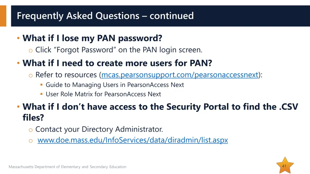 frequently asked questions continued