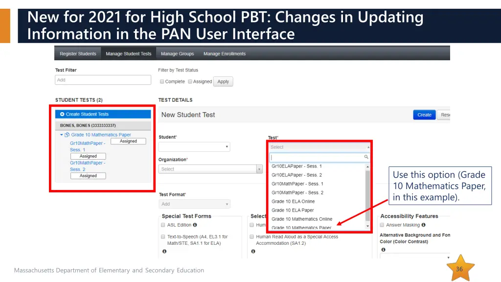 new for 2021 for high school pbt changes