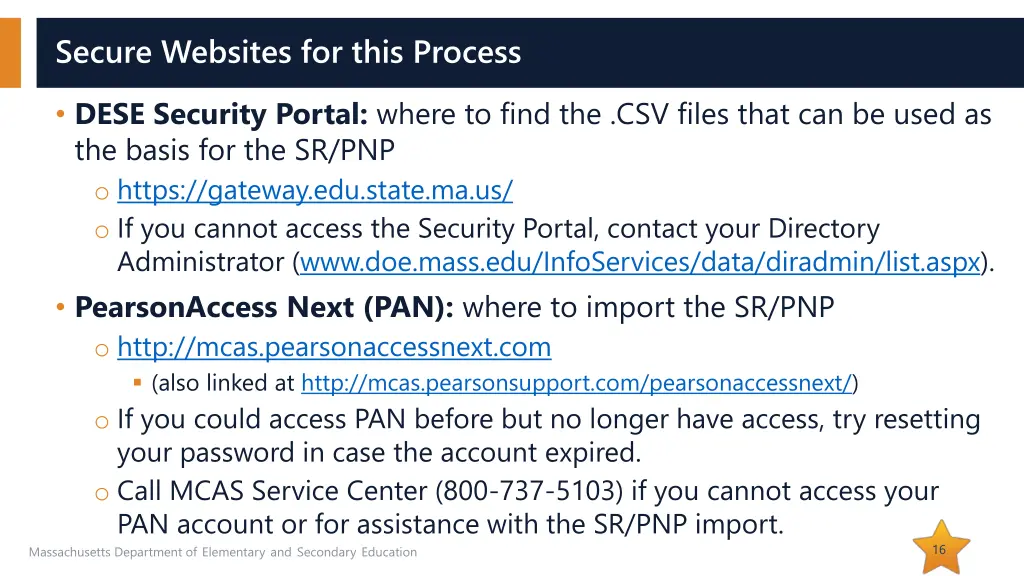 secure websites for this process