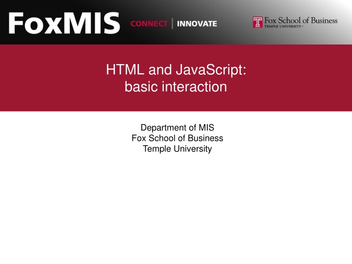 html and javascript basic interaction