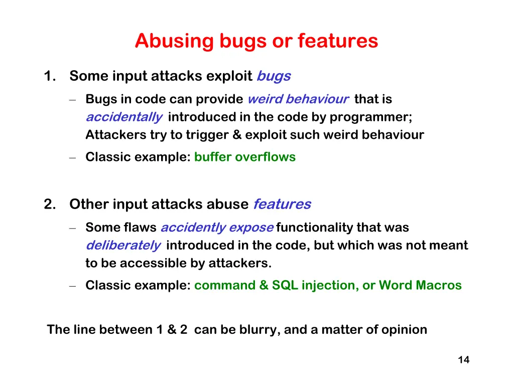 abusing bugs or features