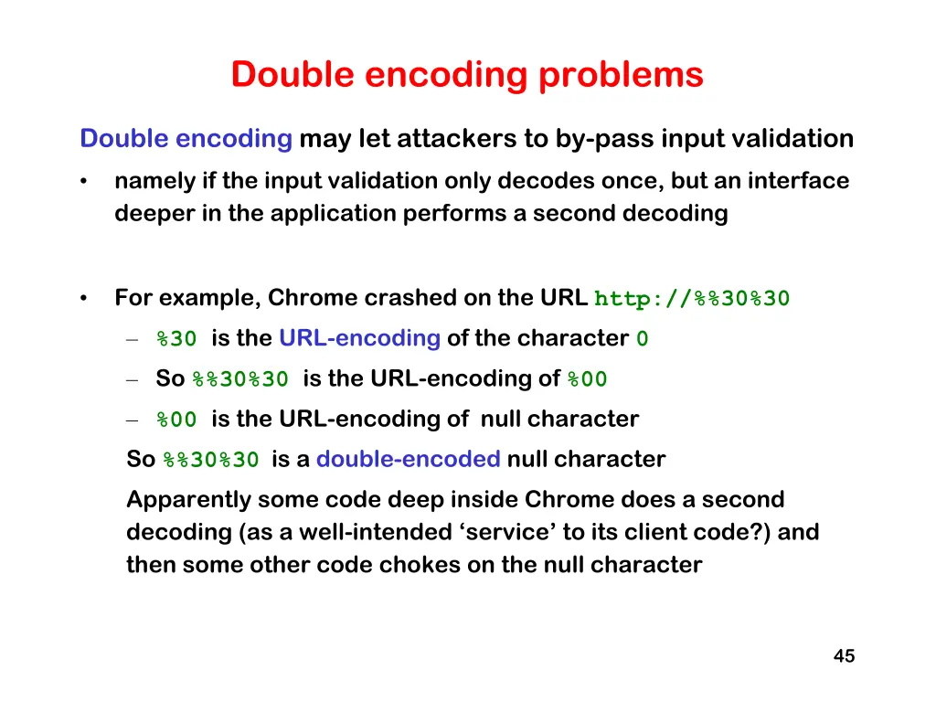 double encoding problems