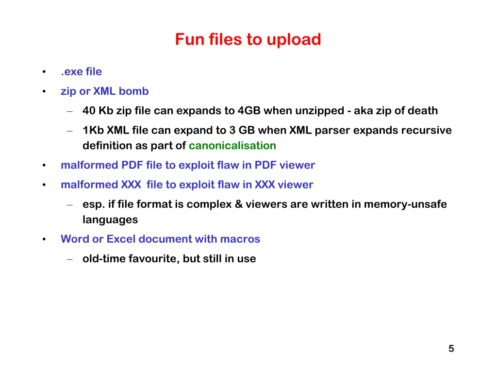 fun files to upload